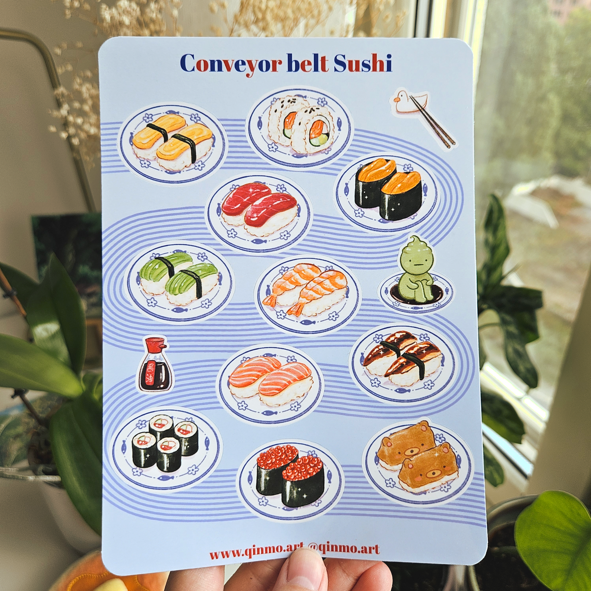 Conveyor belt Sushi sticker sheet