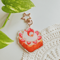 Strawberry Duck Toast Keychain