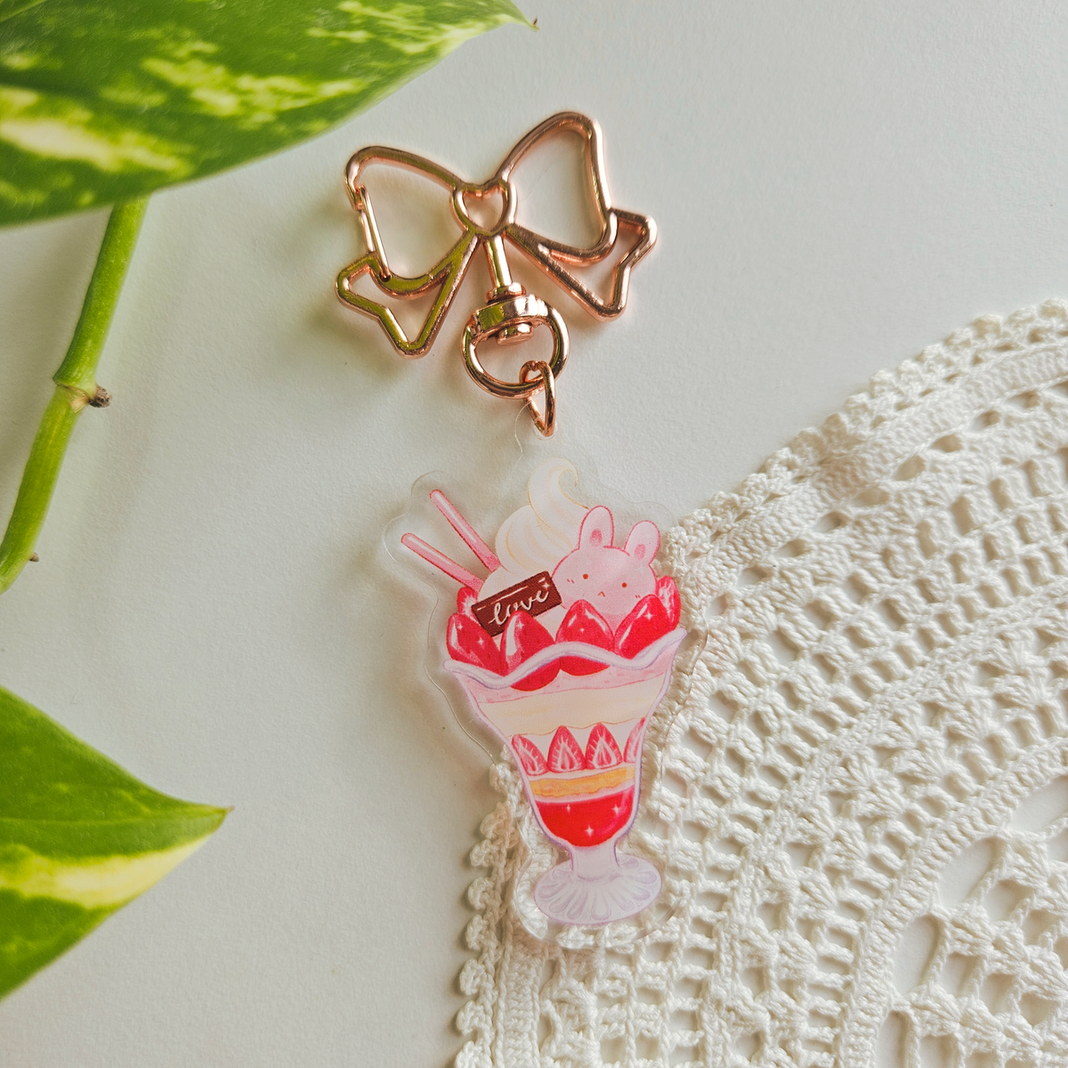 Bunny Parfait Keychain
