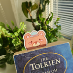 Bear bookmark. Top of bookmark sticking out.