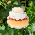 A duck in a semla Sticker